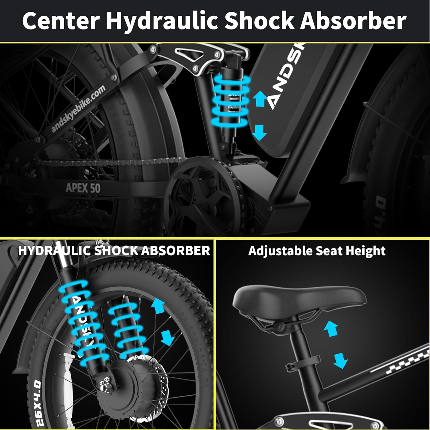 ANDSKY Apex50 AWD Electric Bik - 48V 1500W Rear Hub Motor With Battery recension och pris