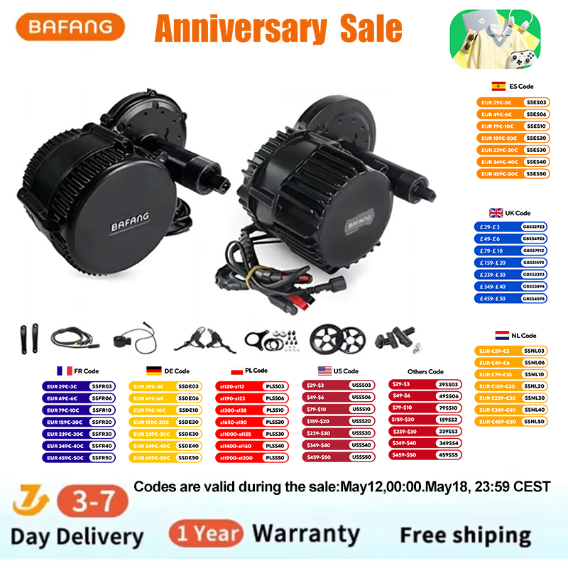 Bafang BBSHD 1000W 52V 48V 68m - Mid Drive Conversion Kit 1000W recension och pris