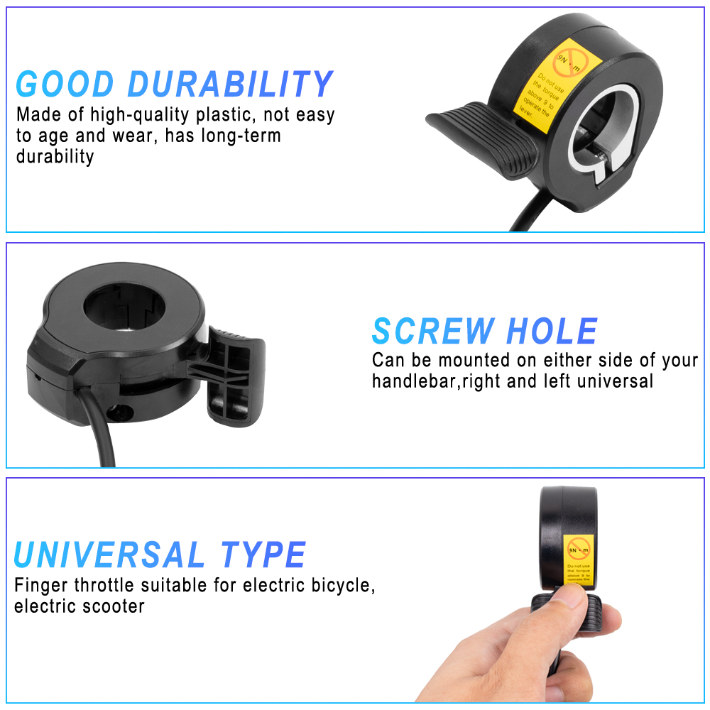 130X Ebike Thumb Throttle for  - Mid Drive Conversion Kit 1000W recension och pris