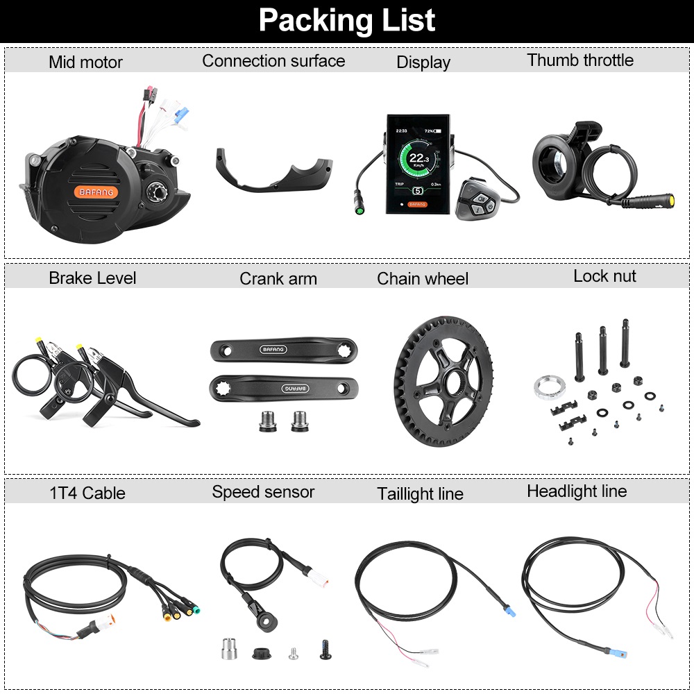risunmotor M620 G510 48V 52V 1 - Mid Drive Conversion Kit 1000W recension och pris