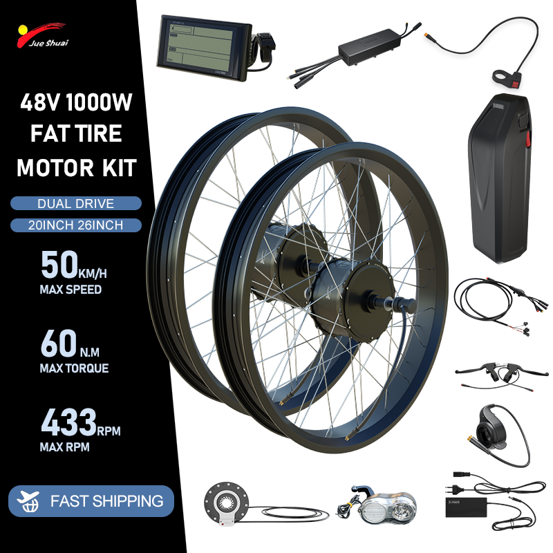48V 2000W E-bike Fat Tire Conv - Dual Motor Ebike Kit 2000W recension och pris