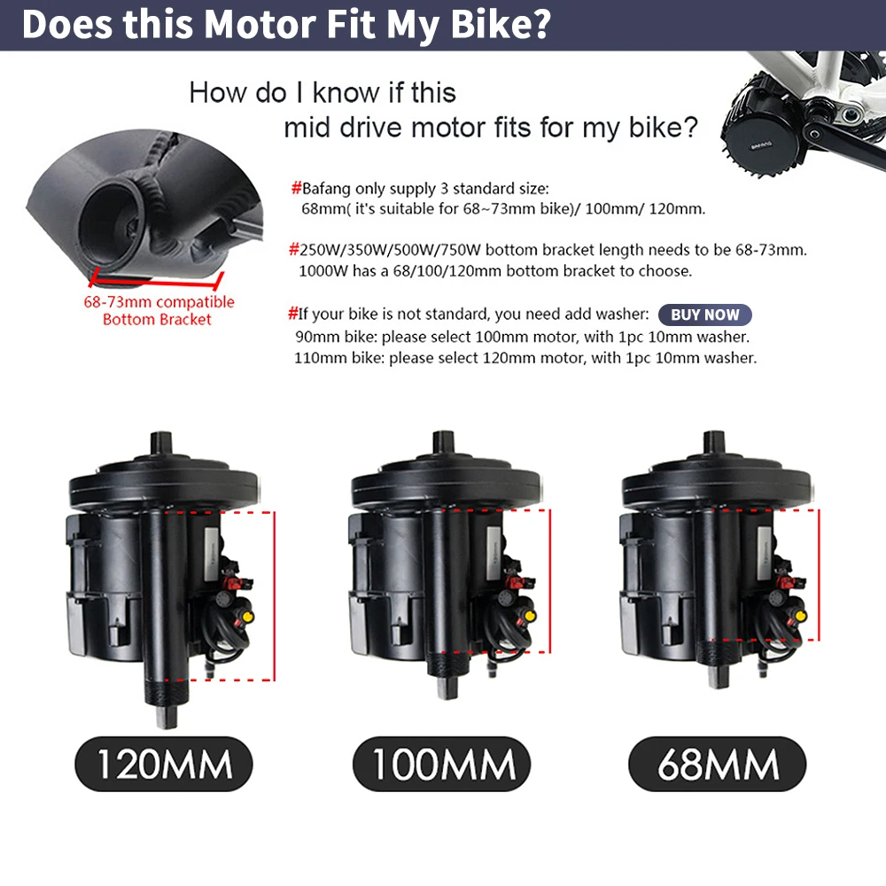Bafang BBSHD 1000W  48V 68mm M - Side Hung Mid Drive Motor Kit recension och pris